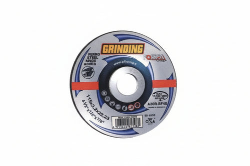 Dischi Da Taglio E Sgrosso Centro Depresso Per Ferro Forza Ø Mm.115- - Ø Mm.115X3,2 Foro 22,2 Da Taglio Per Ferro - 25 Pezzi Grinding
