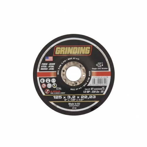 Dischi Da Taglio E Da Sgrosso Centro Depresso Per Ferro Ø Mm.115- - Ø Mm.115X3,2 Foro 22,2 Da Taglio Per Ferro - 50 Pezzi Grinding