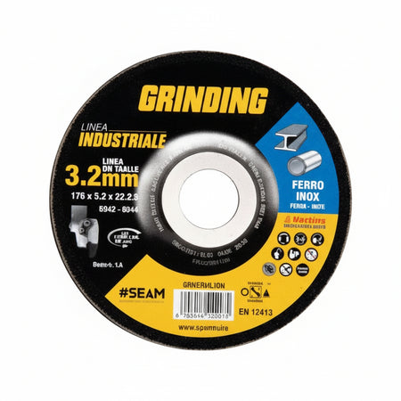 Dischi Da Taglio Centr Depresso Linea Industriale- - Ø Mm.115X3,2 Foro 22,2 Da Taglio Per Ferro/Inox - 40 Pezzi Grinding