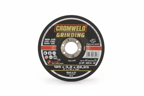 Dischi Da Taglio Centro Depresso Per Ferro Ø Mm.125- - Ø Mm.125X3,2 Foro 22,2 Da Taglio Per Ferro - 10 Pezzi Grinding