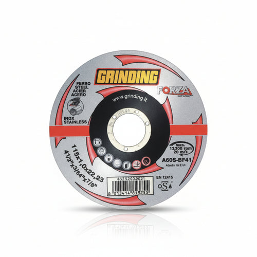 Dischi Da Taglio Sottile Centro Piano Per Ferro/Inox Forza Ø Mm.230- - Ø Mm.230X1,9 Foro 22,2 Da Taglio Per Ferro/Inox - 25 Pezzi Grinding