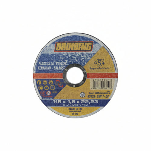 Dischi Da Taglio Sottile Centro Piano Per Piastrelle Ø Mm.115- - Ø Mm.115X1,6 Foro 22,2 Da Taglio Per Piastrelle - 50 Pezzi Grinding