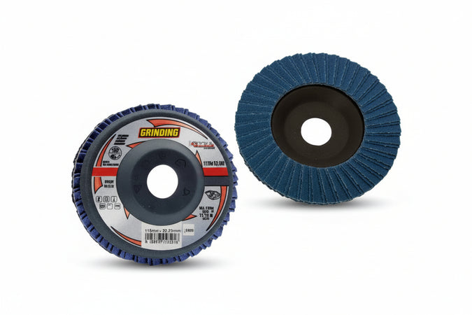 Dischi Lamellari Da Sgrosso Allo Zirconio Forza- - Ø Mm.115 Foro 22,2 Grana 120 - 10 Pezzi Grinding