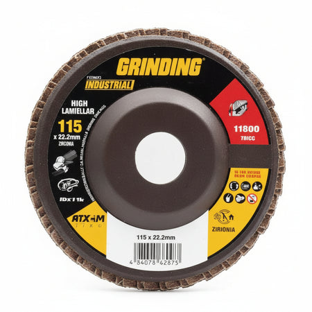 Dischi Lamellari Da Sgrosso Per Ferro Al Corindone- - Ø Mm.115 Foro 22,2 Grana 80 Da Sgrosso Per Ferro - 10 Pezzi Grinding