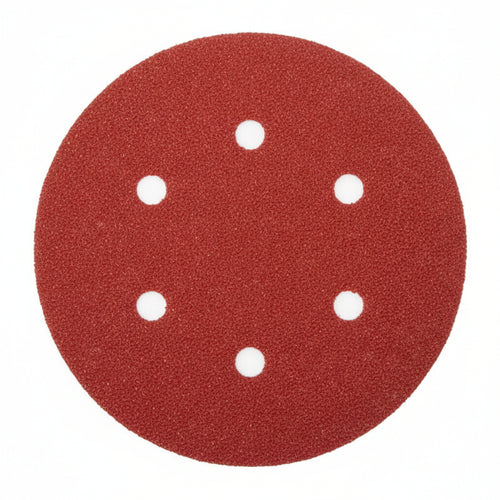Dischi Carta Abrasiva Forata Con Velcro Per Rotorbitali Ø Mm.150- - Grana 80 Blister Da Pz.6 - 1 Blister Imperial