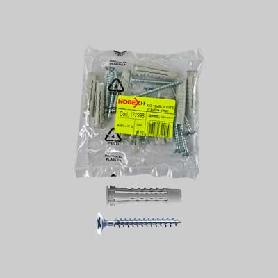 Tassello Ncv In Busta Ø 10X50 + Vite 6,0X60 - Conf. 10 Pezzi - Tecfi