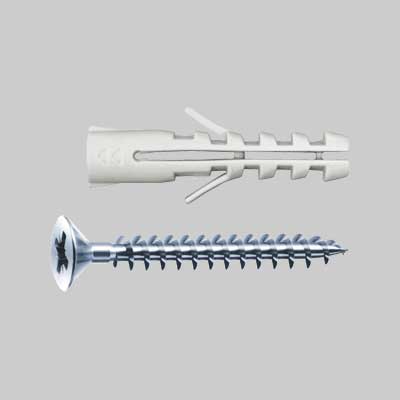 Tassello Con Vite Senza Bordo Av-Tc Ø 5X25 - Vite 4X3 - 200 Pezzi- Tecfi