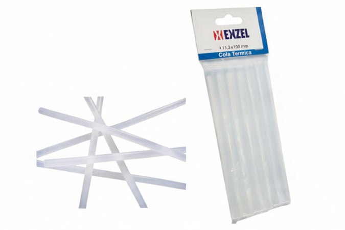 Colla Termofusibile Trasparente Mm.150- - Mm.150 Ø Mm.7,2 - 10 Blister Excel