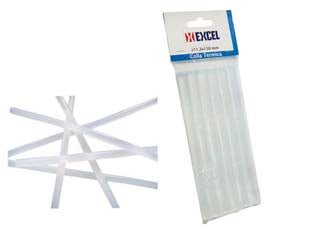 Colla Termofusibile Trasparente Mm.150- - Mm.150 Ø Mm.11,3 - 6 Blister Excel
