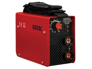 Saldatrice Elettrica Inverter 120 Mini Mm.210X90X145H. Peso Kg.2.4 Excel