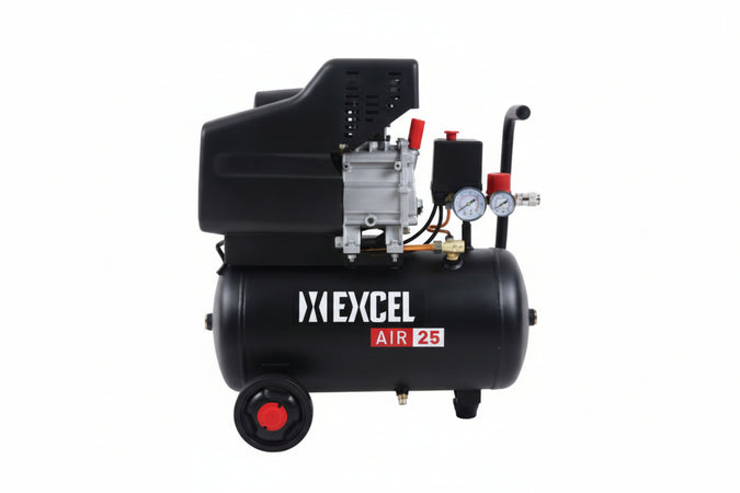 Compressore Coassiale Lubrificato A Olio Air 25 Lt.24 Hp 1,5 Monofase Excel