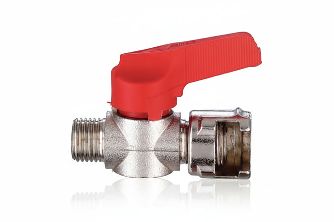 Rubinetto In Linea Filettato Maschio Con Dado Fresato- - Attacco 1/4M Art.Air 11 - 5 Pezzi Ani