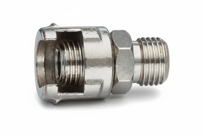 Raccordo Maschio Con Dado Fresato- - Attacco 1/4M Art.11/A - 10 Pezzi Ani