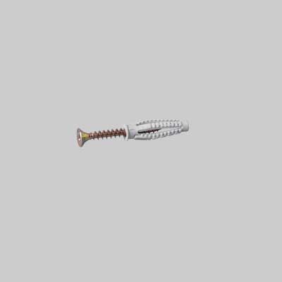 Tassello Universale In Nylon Ø 8X40 Mm - Vite-Screw 5,0X50 Mm - 100 Pezzi- Akifix