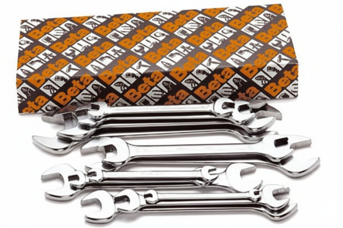 Chiavi A Forchetta Cromate Art.55/S Art.55/S8 In Serie Pz.8 Da 6X7 A 20X22 In Scat. Beta