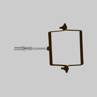 Collare Per Pluviale Quadro Preverniciato 80X80 Mm - 2 Pezzi