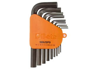 Chiavi Maschio Esagonali Piegate Brunite Art.96N/Sp9 Beta