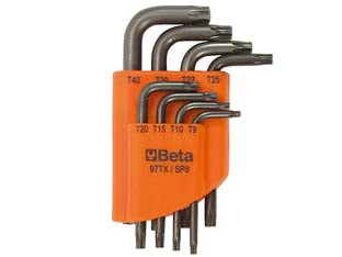 Chiavi Maschio Torx Piegate Cromate Art.97Tx/S6 Beta