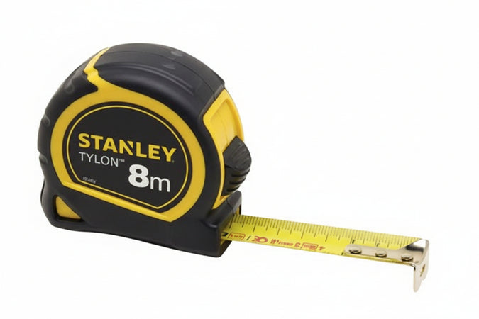 Flessometro In Plastica Tylon- - Mt.3 Nastro Mm.12,7H. Spess. Mm.0,14 (1-30-687) - 3 Pezzi Stanley