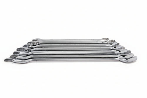 Chiave A Forchetta Doppia Fissa In Serie Professionale- In Serie Pz.12 Da 6X7 A Mm.30X32 - 1 Blister Alte