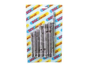 Chiavi A Tubo Doppie In Serie 6 Pezzi- - Mm.6/7-8/9-10/11-12/13-14/15-16/17 - 1 Blister Alte