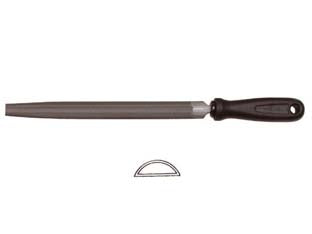 Lime Mezze Tonde Con Manico Plastica- -10 Mm.250 Taglio Bastardo - 2 Pezzi