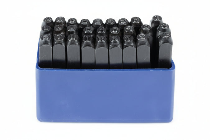 Punzoni In Acciaio Serie Da 27 Lettere Mm.6 Alte