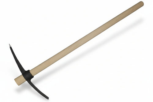 Piccone In Acciaio Verniciato Con Manico In Faggio Gr.1500 Manico In Legno Cm.100