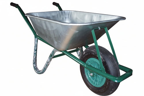 Carriola Telaio In Acciaio Con Vasca Zincata Lt.85 Alte