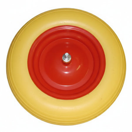 Ruota Per Carriola Pu Piena Perno Mm.12X170 Perno Mm.12X170, Interasse Mm.110 Alte