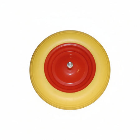 Ruota Per Carriola Pu Piena Perno Mm.12X260 Perno Mm.12X260, Interasse Mm.190 Alte