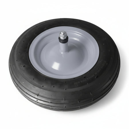 Ruota Per Carriola Gomma Piena Perno Mm.12X210 Perno Mm.12X210, Interasse Mm.150 Alte