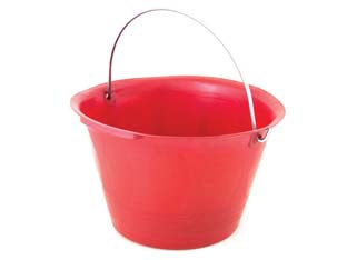 Caldarella Da Muratore Rossa- - Ø Cm.34 - Lt.8 - 10 Pezzi