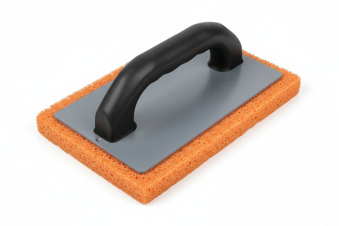 Frattone In Spugna Arancio Manico Plastica- - Cm.24X10 - 3 Pezzi