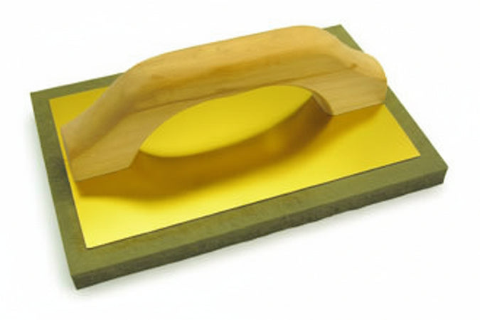 Frattone In Spugna Grigia Manico Legno- - Cm.21,5X13,5 - 2 Pezzi Alte