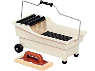 Vaschetta Lavaggio Pulirapid Lt.20 Kit Griglia 3 Rulli E 1 Frattone Cm.56X30X30H. Portata Lt.20 Raimondi