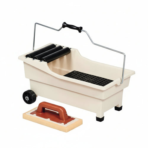 Vaschetta Lavaggio Pulirapid Lt.20 Kit Griglia 3 Rulli E 1 Frattone Cm.56X30X30H. Portata Lt.20 Raimondi