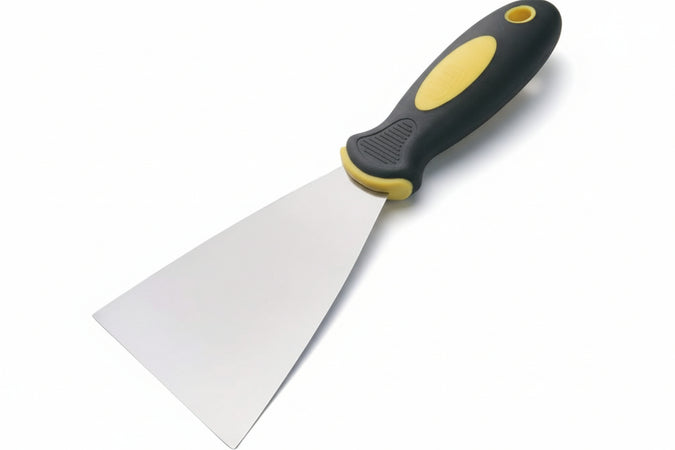 Spatole Con Manico Bi-Material Inox- - Mm.100 - 12 Pezzi Alte