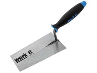 Cazzuola Work-It Punta Quadra Manico In Gomma- - Mm.180 - 40742 - 6 Pezzi Ausonia