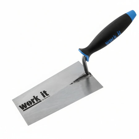 Cazzuola Work-It Punta Quadra Manico In Gomma- - Mm.190 - 40743 - 6 Pezzi Ausonia