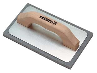 Frattone Gommaspugna Per Intonaco Base Alluminio E Manico In Legno- - Cm.21X14 - 42060 - 2 Pezzi Ausonia