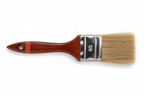 Pennellesse Setola Bionda Professionale Manico Legno- - Mm.20X13X46 - 12 Pezzi Feudo