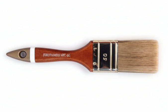 Pennellesse Setola Bionda Professionale Manico Legno- - Mm.30X14X52 - 12 Pezzi Feudo