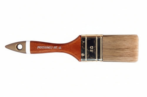 Pennellesse Setola Bionda Professionale Manico Legno- - Mm.60X16X67 - 12 Pezzi Feudo