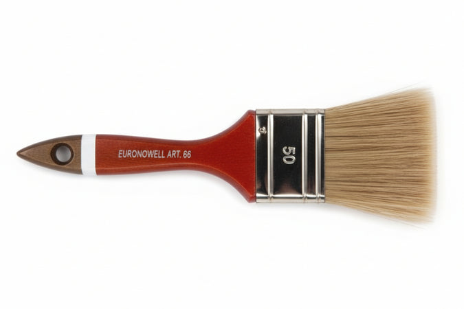 Pennellesse Setola Bionda Professionale Manico Legno- - Mm.70X16X67 - 12 Pezzi Feudo
