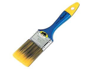 Pennellessa Setola Sintetica Krex Giallo/Blu Serie 331- - Mm.20 - 6 Pezzi Cinghiale