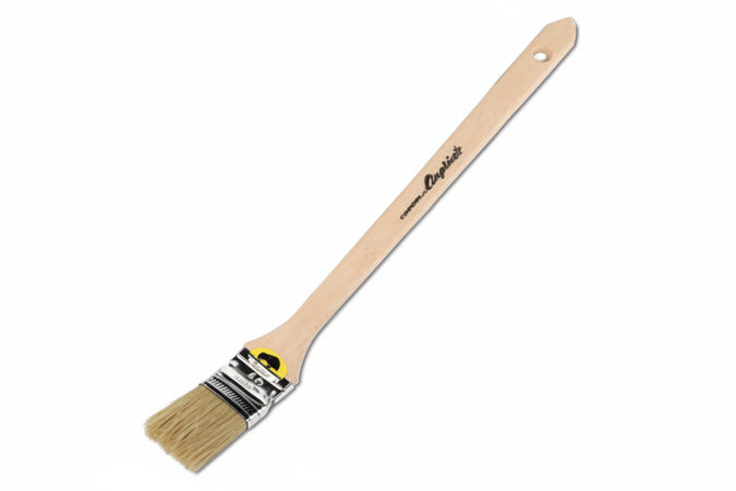 Pennello Radiatore Setola Bionda Serie 593- - Mm.70 - Manico In Plastica Simil-Legno - 12 Pezzi Cinghiale