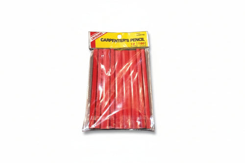 Matita Da Falegname E Muratore Rossa- 180X12X7 Mm - Mina Hb - - 25 Pezzi Alte