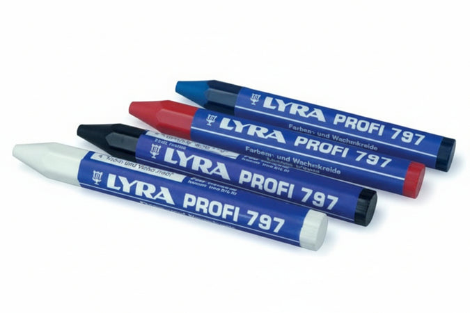Gessetto Professionale A Base Olio (797)- - Bianco - 12 Pezzi Lyra