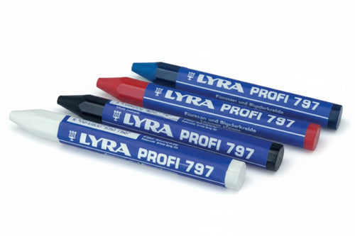 Gessetto Professionale A Base Olio (797)- - Rosso - 12 Pezzi Lyra
